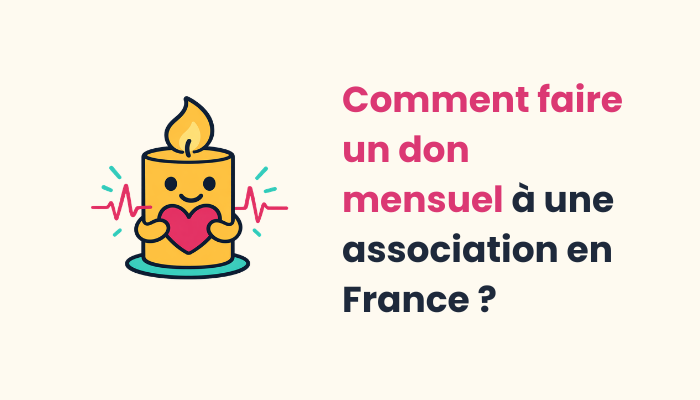 Don mensuel à une association
